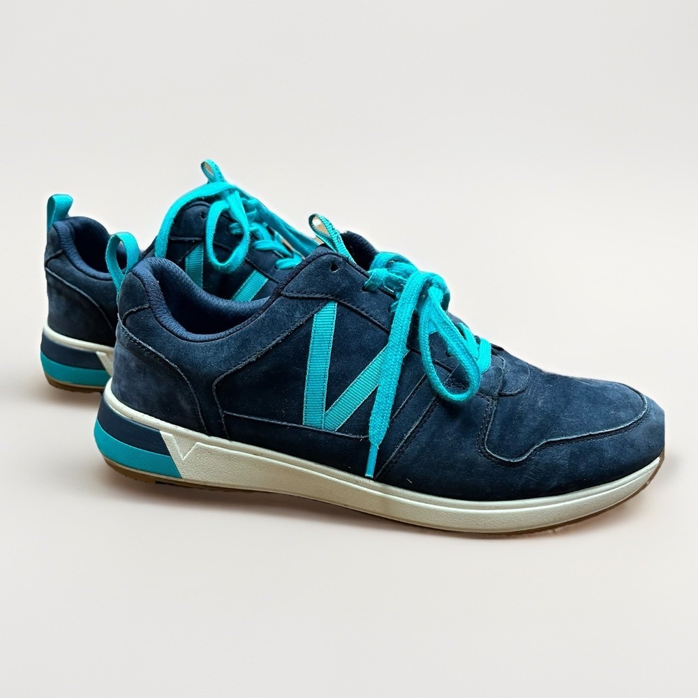 Vionic Nubuck Rechelle NBK Sneakers Women's 10 Blue Suede‎ Shoes Comfort EUC